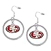 Aminco NFL San Francisco 49ers Floating Logo Hoop Earrings