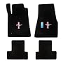 05-10 Mustang 4pc Black Floor Mats with Pony/Bars Emblem