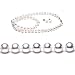 AugustinaJewelry Freshwater Cultured 18 Inches 1-Strand 6-6.5mm White Pearl Necklace & 6-6.5mm White Pearl Earrings with 14/20 yellow-gold-filled Mount