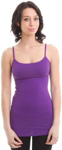 Cami Camisole Built in Shelf BRA Adjustable Spaghetti Strap Tank Top Plus Size