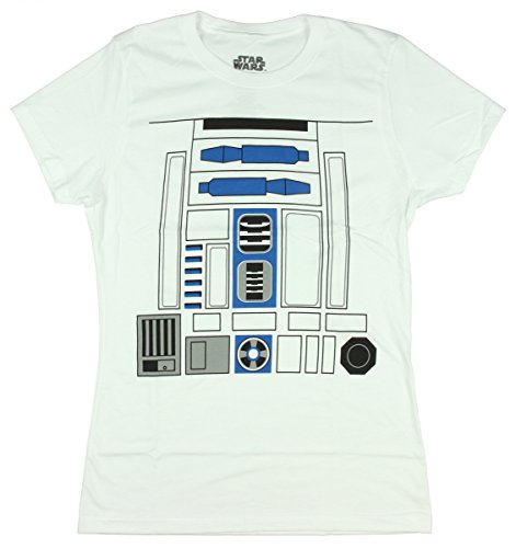Star Wars I Am R2D2 Juniors White Costume T-shirt