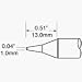 STV Series Temperature Sensitive Conical Long Solder Tip 1.00mm for MFR-HPS, PS-800E ...