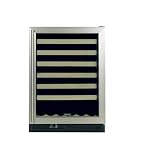 Review Marvel  / Marvel Chateau Collection 54-Bottle Wine Cellar - Black Cabinet W/ Stainless Steel Frame Glass Door