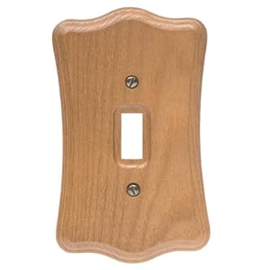 American Tack 176T Tavern Oak Single Toggle Wallplate by 