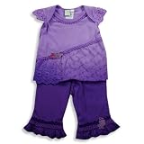 Soup - Newborn And Infant Girls Short Sleeve Pant Set, Purple