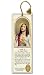 Religious Tassel Bookmark - Sacred Heart of Jesus - Laminated with Gold Foil Embossed Medal Design - Appropriate Prayer Included
