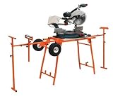 HTC Products Professional Meter Saw Stand with Pneumatic Tires