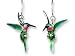 Clearly Charming Hovering Hummingbirds Sterling Silver and Enamel Earrings by Zarah