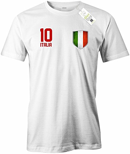 ITALIA 10 WAPPEN – ITALIEN – HERREN – T-SHIRT in Weiss by Jayess Gr. XL