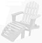 Adirondack Chair Only - White (White) (34"H x 29"W x 35"D)