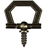 National N259-879 3/4 Inch Antique Brass Decorative Screw Rings Pack of 3