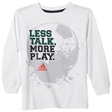 Search : Adidas Boys 2-7 "Less Talk More Play" Long Sleeve Tee Shirt