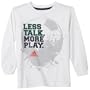 Adidas Boys 2-7 "Less Talk More Play" Long Sleeve Tee Shirt,White,6