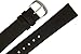 JP Leatherworks Mens Genuine Italian Leather Watchband - Black - 18mm Width - Long Length Watch Band