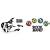 Rock Band Drum, Guitar Skin Combo, Fits Xbox 360 / PS3/2 Rockband - Glock Black