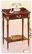 Cherry Finish Phone table w/ Brass Accents
