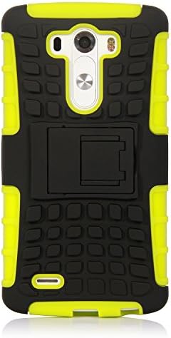 G3 Case, LG G3 Case, Tough Dual Layer Hybrid Armor Protective Case With Built-In Stand for LG G3 (2014) By SGM (Green)