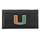 Miami Hurricanes Black Embroidered Checkbook Cover