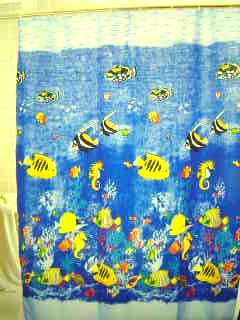 Tropical Fish FABRIC Shower Curtain