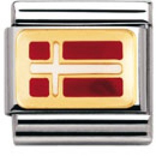 Nomination Composable Classic FLAGGE EUROPA Edelstahl, Email und 18K-Gold (DANEMARK) 03023 Preisvergleich