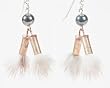 Earrings: Forked fur