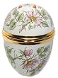 Handpainted Large Enamel Egg: Dog Rose Pattern