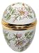 Handpainted Large Enamel Egg: Dog Rose Pattern