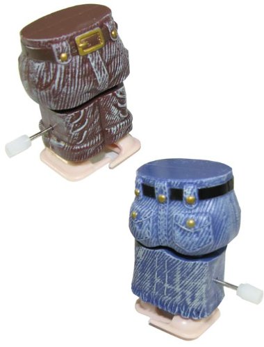 Pkg (3) Wind-up Swiveling Disembodied Brown Jeans and Denim Skirts