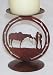 Courting Cowboy Medallion Candle Stand