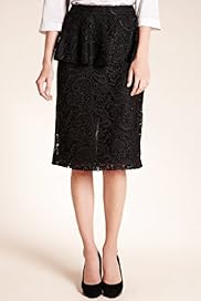 Autograph Floral Lace Peplum Skirt
