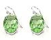 Barse Sterling Silver Peridot Swarovski Crystal Earrings
