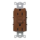 Lutron SCR-15-GFTR-SI Satin Colors 15A GFTR Electrical Socket Receptacle, Sienna by Lutron [並行輸入品]