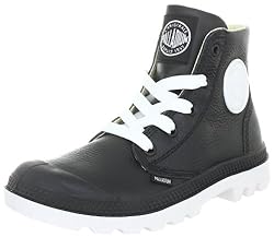 Palladium BLANC HI LEA 72901-002-M, Unisex - Erwachsene Stiefel, Schwarz (BLACK/WHITE), EU 39 (UK 5.5)