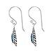 Amazon Collection Sterling Silver Turquoise Genuine Stone Roped Teardrop Earrings