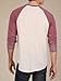 A Game LS Baseball Tee(NATURAL/ BURGUNDY,LARGE)