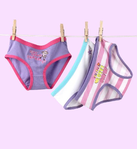 3 Older Girls Mixed Design Briefs