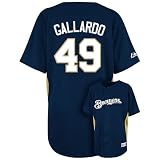 Majestic Milwaukee Brewers Yovani Gallardo Jersey - Boys 8-20