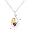 Heart Citrine & Trillion Garnet Pendant Necklace Sterling Silver
