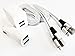 Omni INC Galaxy Note 4 S6 Micro USB w/ Aluminum Head Bundle - 2PCS 1M (3.3FT) FLAT -No Tangles- Micro USB to USB 2.0 Data Sync Charger Micro USB Cable for Samsung Galaxy S6 S4 Note 4 IV, 1 Dual USB port Car Charger adapter, 1 Dual USB Port AC Home Wall Charger Travel Power Adapter