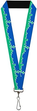 Seattle Skyline Blue/Green Design - Lanyard