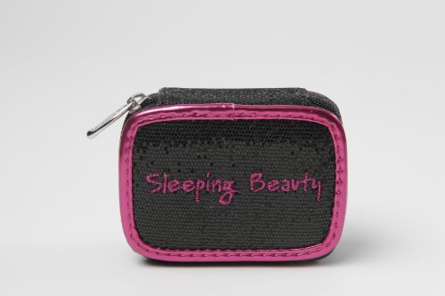 MIAMICA TRENDY EMBROIDERED TRAVEL BLACK AND PINK SEQUIN 