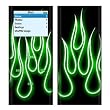 Green Neon Flames Design Decal Skin Sticker for Apple iPod nano 2G (2nd Generation) 2GB/ 4GB/ 8GB Player