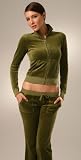 JUICY COUTURE Velour - Juicy Couture Basic Velour Track Jacket HUNTER Green (2007 Arrival)