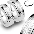 316L Stainless Steel Huggie Earrings with Wire Center - Sold as a Pair
