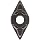 Sandvik Coromant T-MAX P Carbide Turning Insert, DNMG Style, 55 Degree Diamond Shape, KM Chipbreaker, GC3215 Grade, Multi-Layer Coating