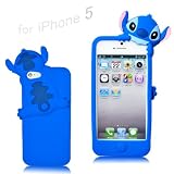 Disney Stitch Hide and Seek Silicone Case Cover for Iphone 5 - Blue
