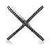 Black and White 925 Silver Cubic Zirconia CZ Criss-Cross Single 