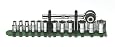 SK 91813 13 Piece 1/4-Inch Drive 6 Point 5-Millimeter to 15-Millimeter Palm Control Socket Set