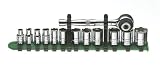 SK 91813 13 Piece 1/4-Inch Drive 6 Point 5-Millimeter to 15-Millimeter Palm Control Socket Set