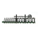 SK 91813 13 Piece 1 4-Inch Drive 6 Point 5-Millimeter to 15-Millimeter Palm Control Socket Set by 